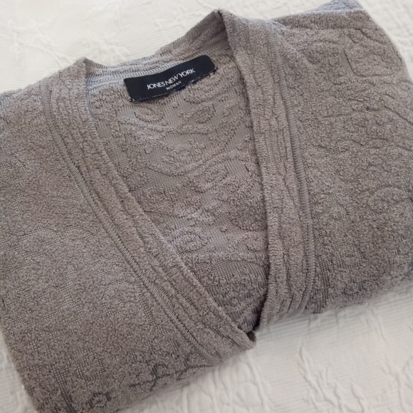 Jones New York Jacquard Terry Velour Duster - Picture 9 of 16